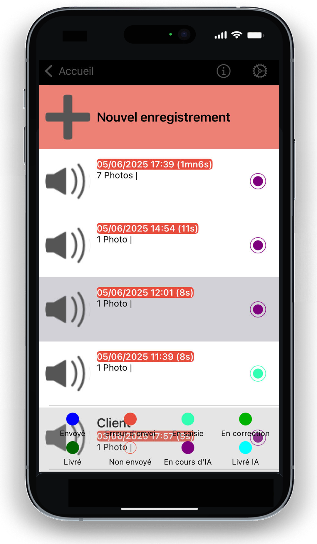 Ma Dactylo IA sur Iphone